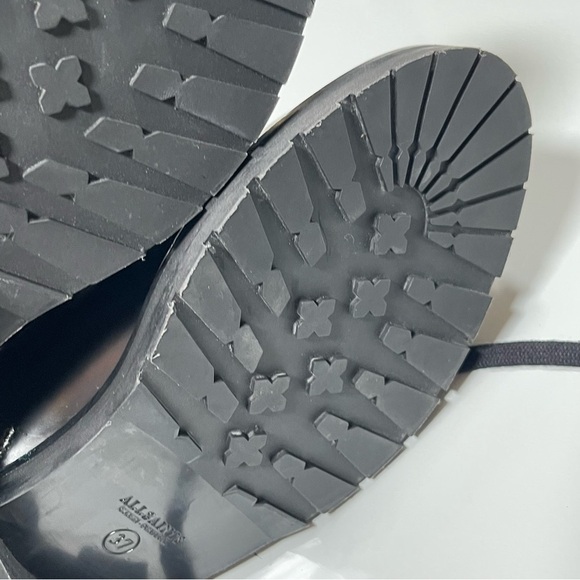 ALLSAINTS Lira boots Size 37 US 7 Black patent leather - Picture 12 of 14